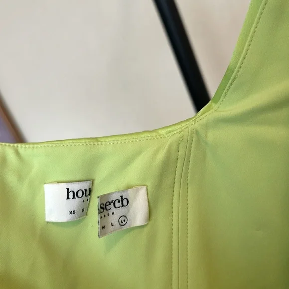 HOUSE OF‎ CB 'Rafa' Lime Satin Longline Corset NWOT size XL
